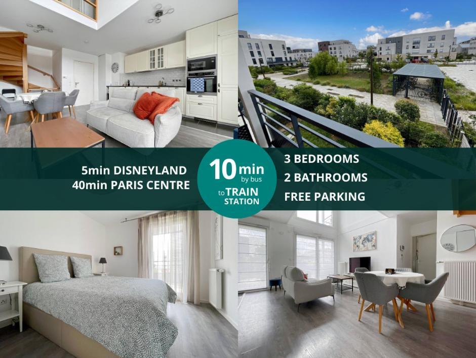 Le Colisee - Appartement Duplex Pour 6 A Disneyland Paris Montévrain Kültér fotó